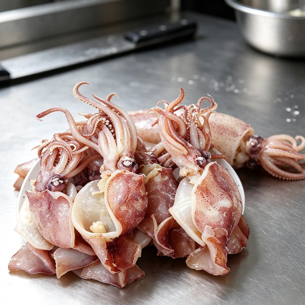 Fresh Whole Raw Squid Seafood